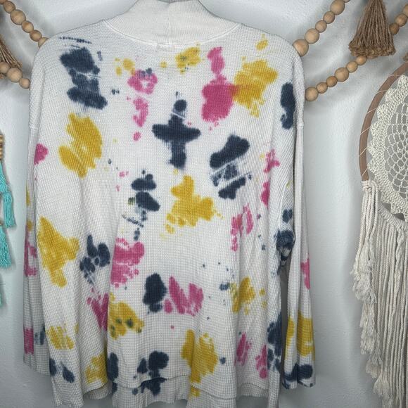 Anthropologie T.LA Mercer Tie Dye Cropped Waffle Pullover - Picture 5 of 5